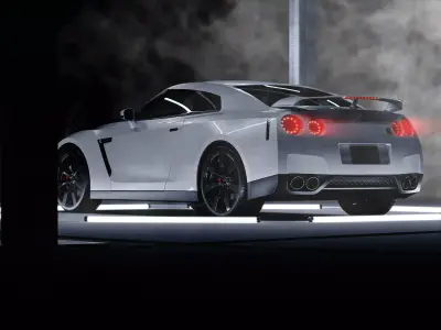 Dark Light Scene Low-poly 3D model