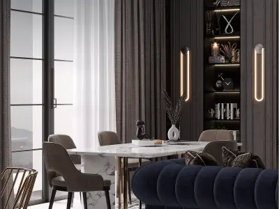 Living Room modern style design 3D model