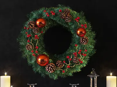 Christmas and New Year set 3D model