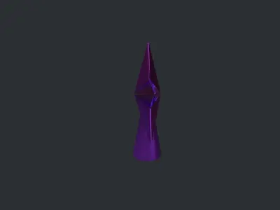 Purple Star Christmas Tree Topper Low-poly 3D model