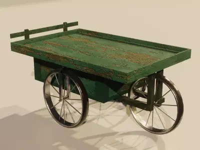 JunkmanCart cart Low-poly 3D model