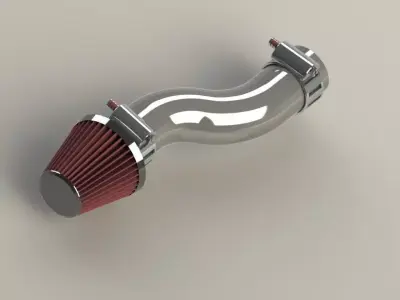   Perdormance filter with aluminium pipe Free 3D model