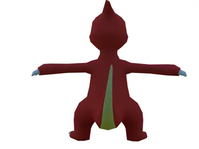 Charmeleon pokemon Low-poly 3D model