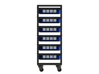 Aluminium Profile Storage Rack 3D model