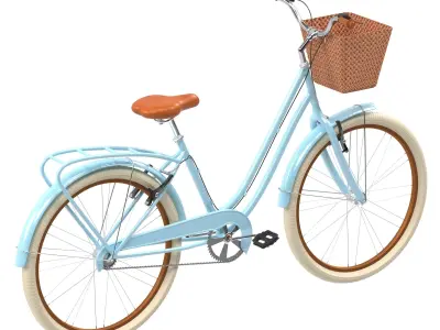 Womens Cruiser Blue Bike 3D model