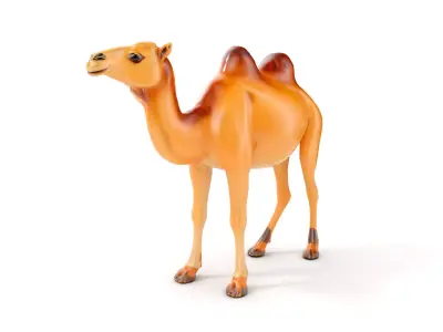 Realistic Camel Model Pack with PBR Textures Low-poly 3D model