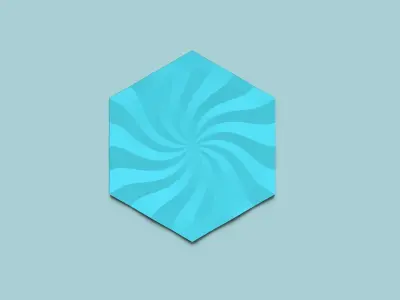 Hexagonal Wall Panel A35 Whirl - Interior Design Decoration 3D print model