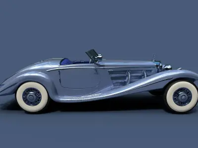 Mercedes-Benz 540k Special Roadster Low-poly 3D model