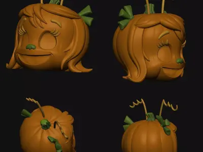 Cindy Lou Who Pumpkin 3D print model