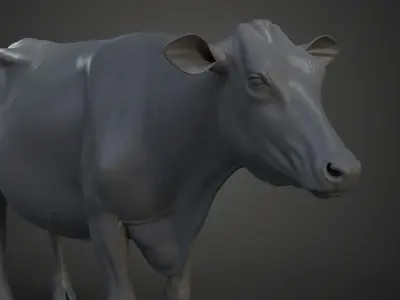Holstein Female Model Low-poly 3D model