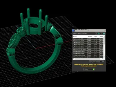 LUXURY ENGAGEMENT DIMOND RING 3D PRINTABLE MODEL 3D print model