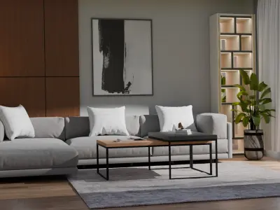 Luxury Modern Sofa Set  3D model