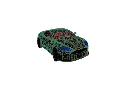 Aston Martin Low-poly 3D model