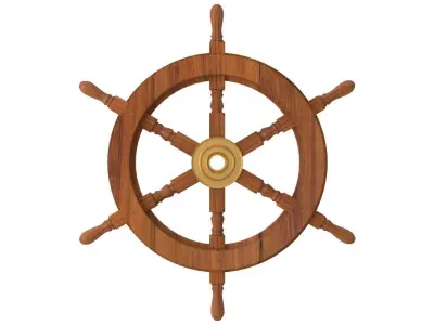 Classic Decorative Wood Helm 3D model