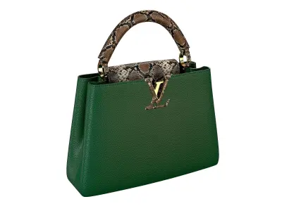 Louis Vuitton bag Capucines Green Snake Leather 3D model