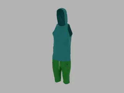 Sport Suit Low-poly 3D model 17