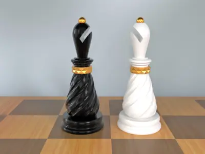 Bishop 3D Luxury Chess Pieces 3D Print Model 3D print model