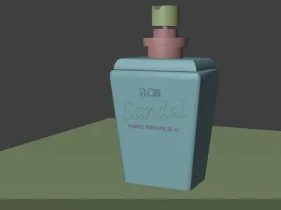 Transparant Perfume Bottle Sandal Perfume 3D model  Free low-poly 3D model