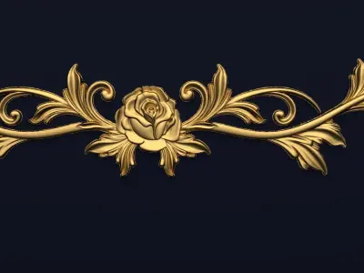Classic decor ornament v-3D model12 3D model