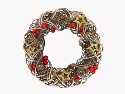 Wreath Christmas 01 3D model