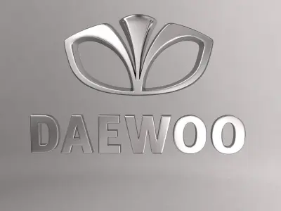 Daewoo car logo keychain 3d model  3D model