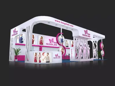 Booth - Area - 12X6-3DMAX2009-013 3D model