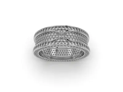 Alliance Luxury Ring - 3D jewelry - AL-624-8 3D print model