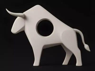 Bull Minimalist Decoration toy 3D print model