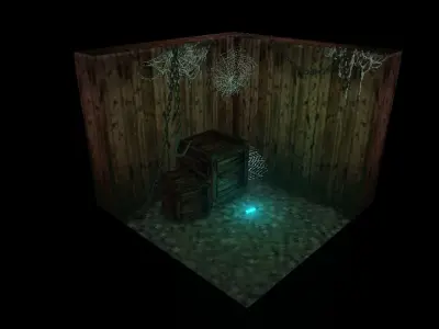 Horror Environment - PSX Mini Kit Low-poly 3D model