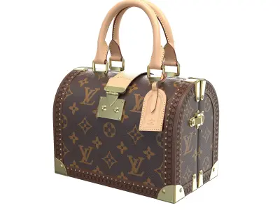 Louis Vuitton Speedy Trunk Bag Monogram Low-poly 3D model