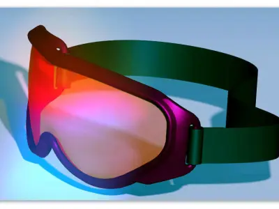 Ski glasses Free 3D model