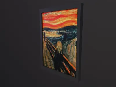 Picture frame 3D Model Low-poly 3D model