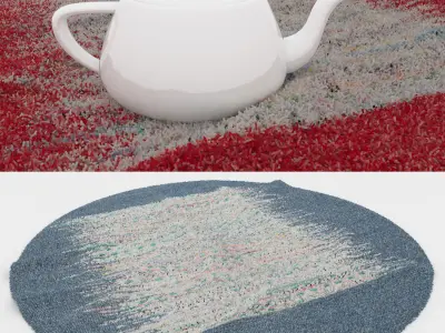 Round Rug Set 274 3D model