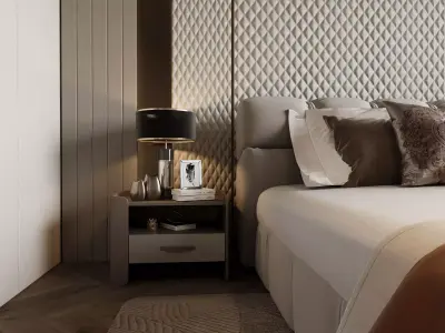 Modern Luxury Master Bedroom 3D model