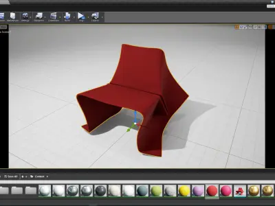 Olivier Gregoire Foldchair UE4 3D model