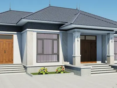 Metaverse Archviz Realism 3d villa  architecture Unreal Engine Low-poly 3D model