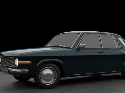 Generic 70s soviet sedan 3D model
