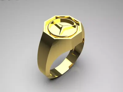 Luxury man ring Mercedes-Benz design model mr0037 3D print model
