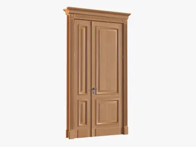 Door classic double 03 3D model
