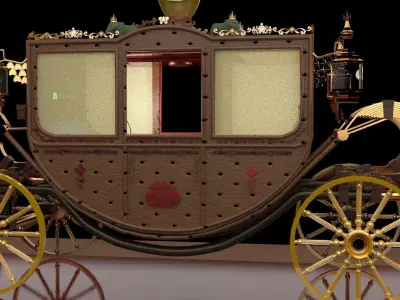 Chinese ancient carriage 3D model