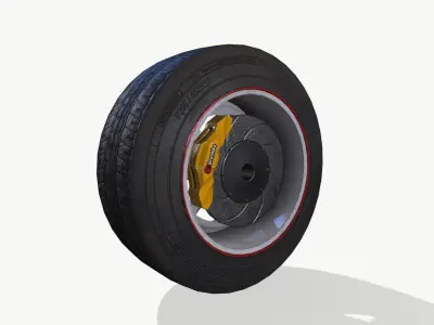 Rally wheel Eagle F1 Low-poly 3D model