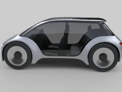 Compact Futuristic Utility EV 3D model