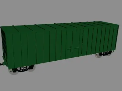 Union Pacific Desil Train Set Low-poly 3D model