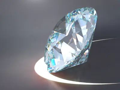 Polished Diamond Free low-poly 3D model