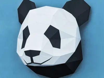  PANDAS PAPER HEAD 3D model