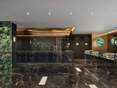 Luxury restaurant Interior scene  119 3D model