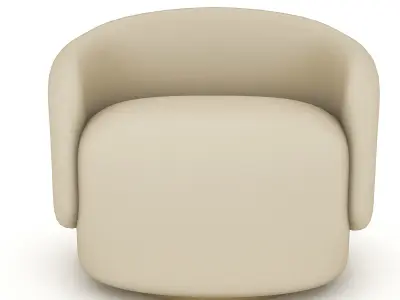 3D armchair salon model Low-poly 3D model