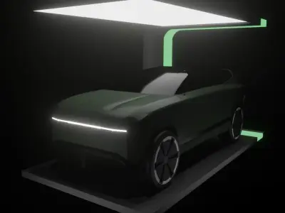 Hyundai based concept car  Low-poly 3D model