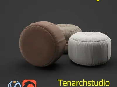 Tenarchstudio Pouf Collection Render Ready  3D model