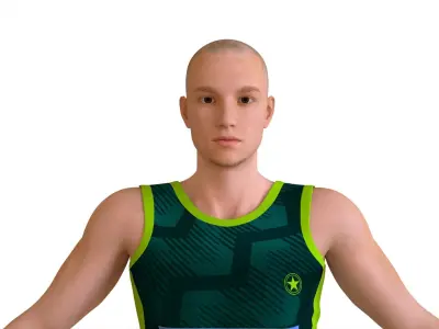 Athlete Action Set-02 3D model